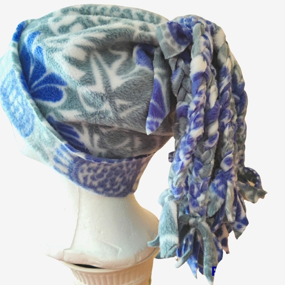 🗺️ Homemade Fleece Braided Dreadlocks Hat Scully Winter Cap, NEW! - Picture 2 of 6